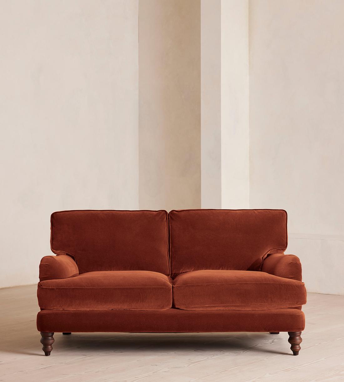 Arundel Two Seater Sofa - Velvet Rust - Listing - Image 1