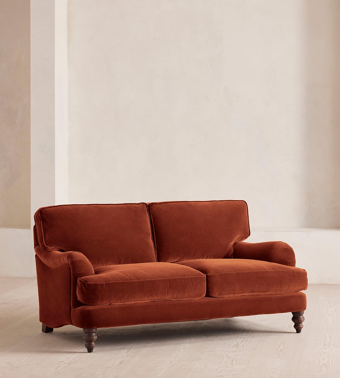 Arundel Two Seater Sofa - Velvet Rust - Listing - Image 2