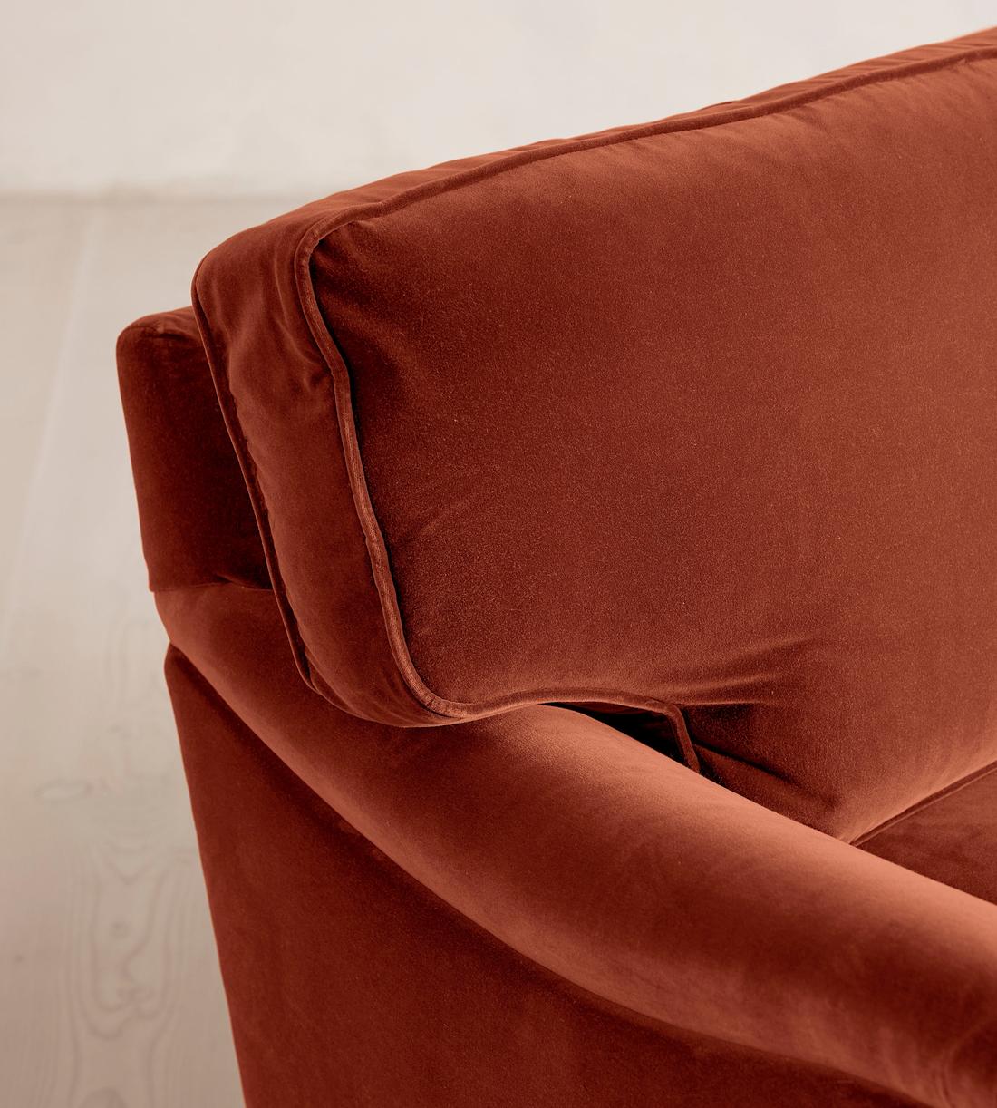 Arundel Two Seater Sofa - Velvet Rust - Images - Image 3