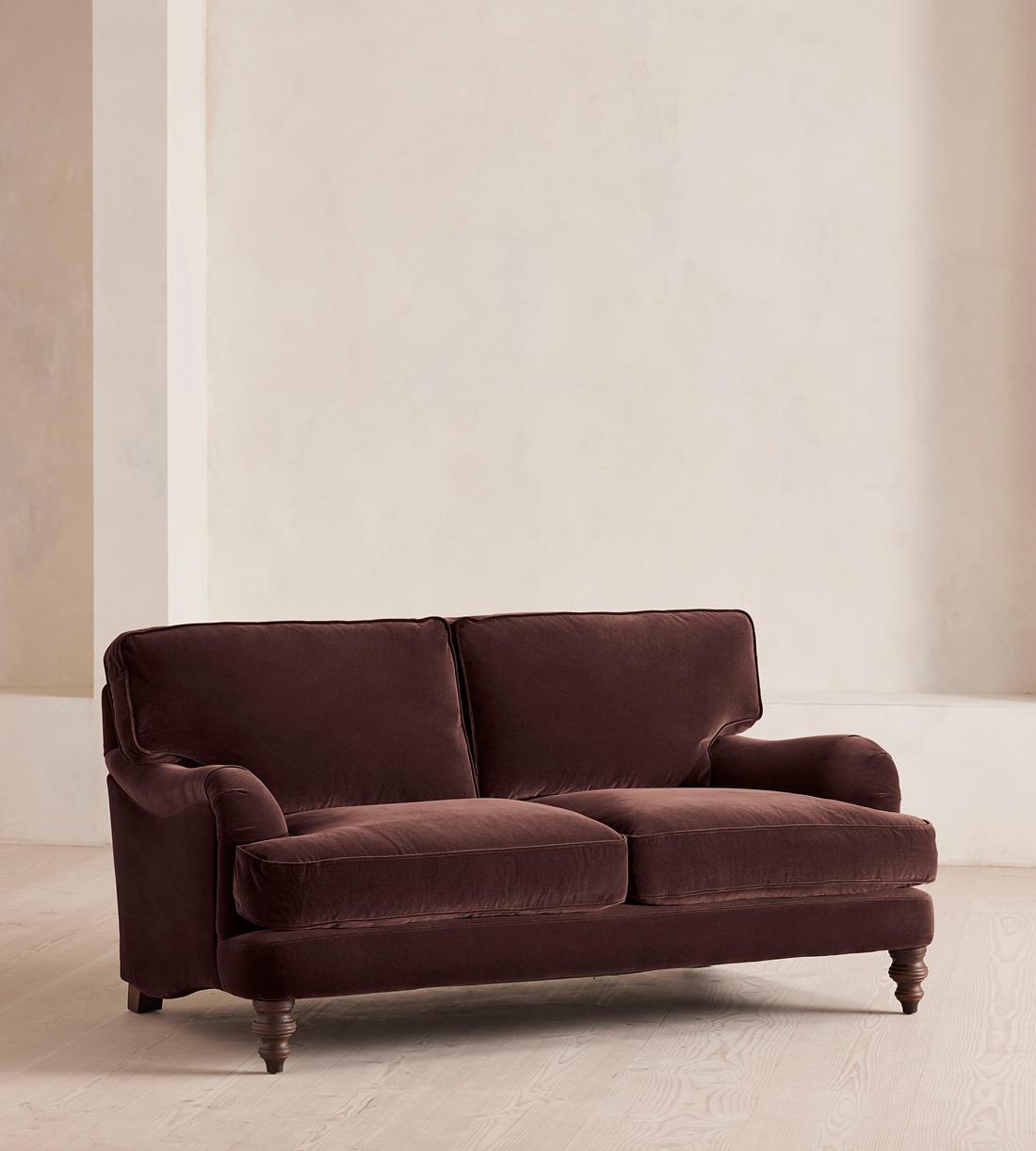 Arundel Two Seater Sofa - Velvet - Aubergine - Listing - Image 2