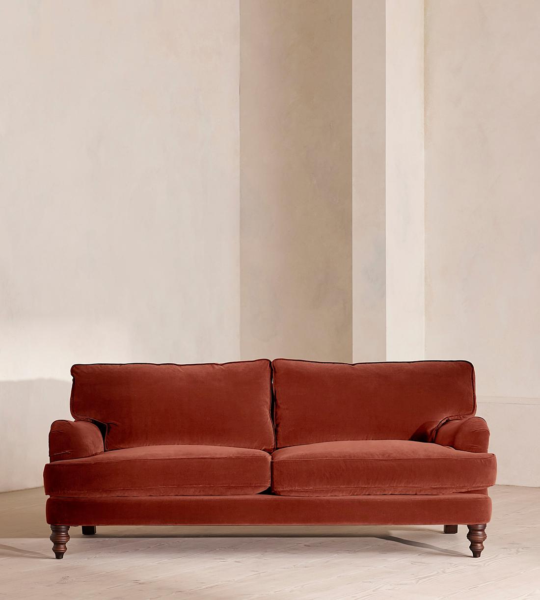 Arundel Three Seater Sofa - Velvet Rust - Listing - Image 2