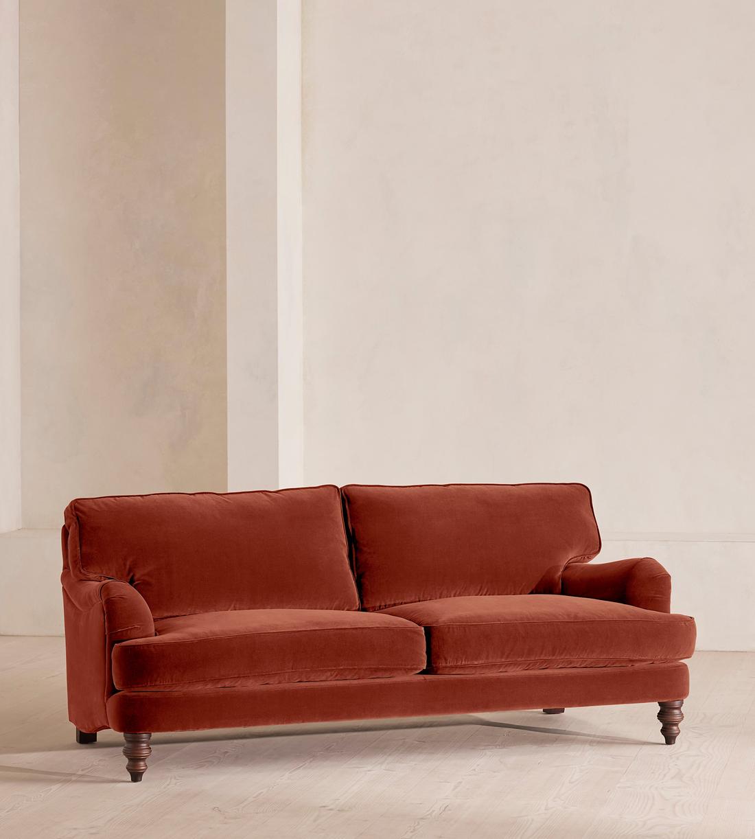 Arundel Three Seater Sofa - Velvet Rust - Listing - Image 3