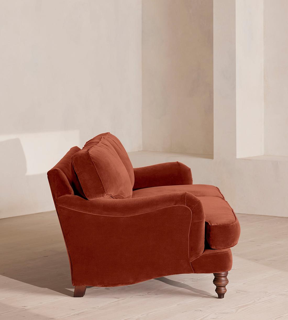 Arundel Three Seater Sofa - Velvet Rust - Images - Image 4