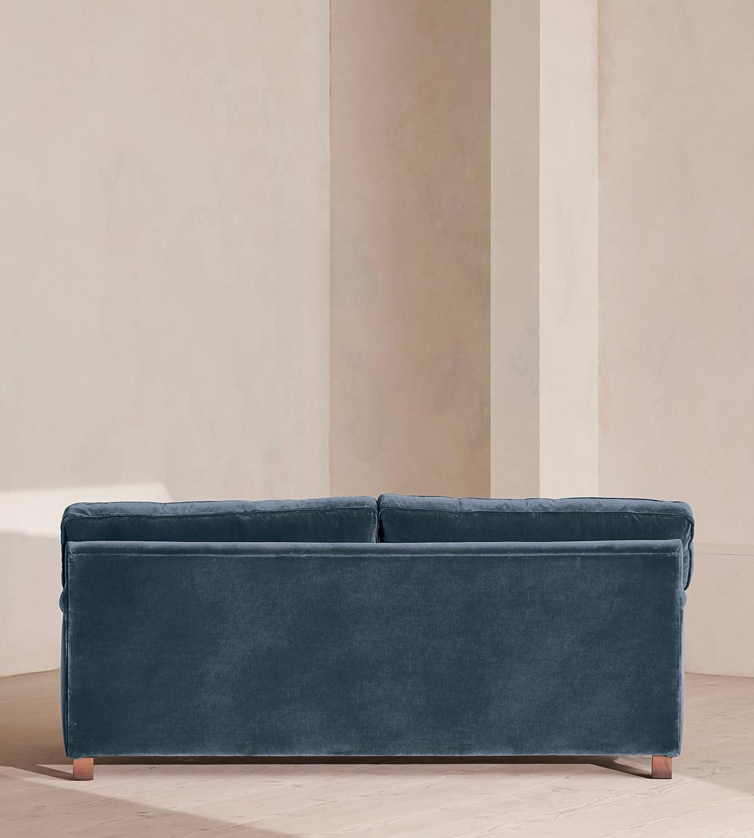 Arundel Three Seater Sofa - Velvet - Grey Blue - Images - Image 5