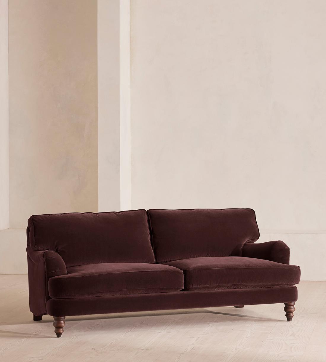 Arundel Three Seater Sofa - Velvet - Aubergine - Listing - Image 2
