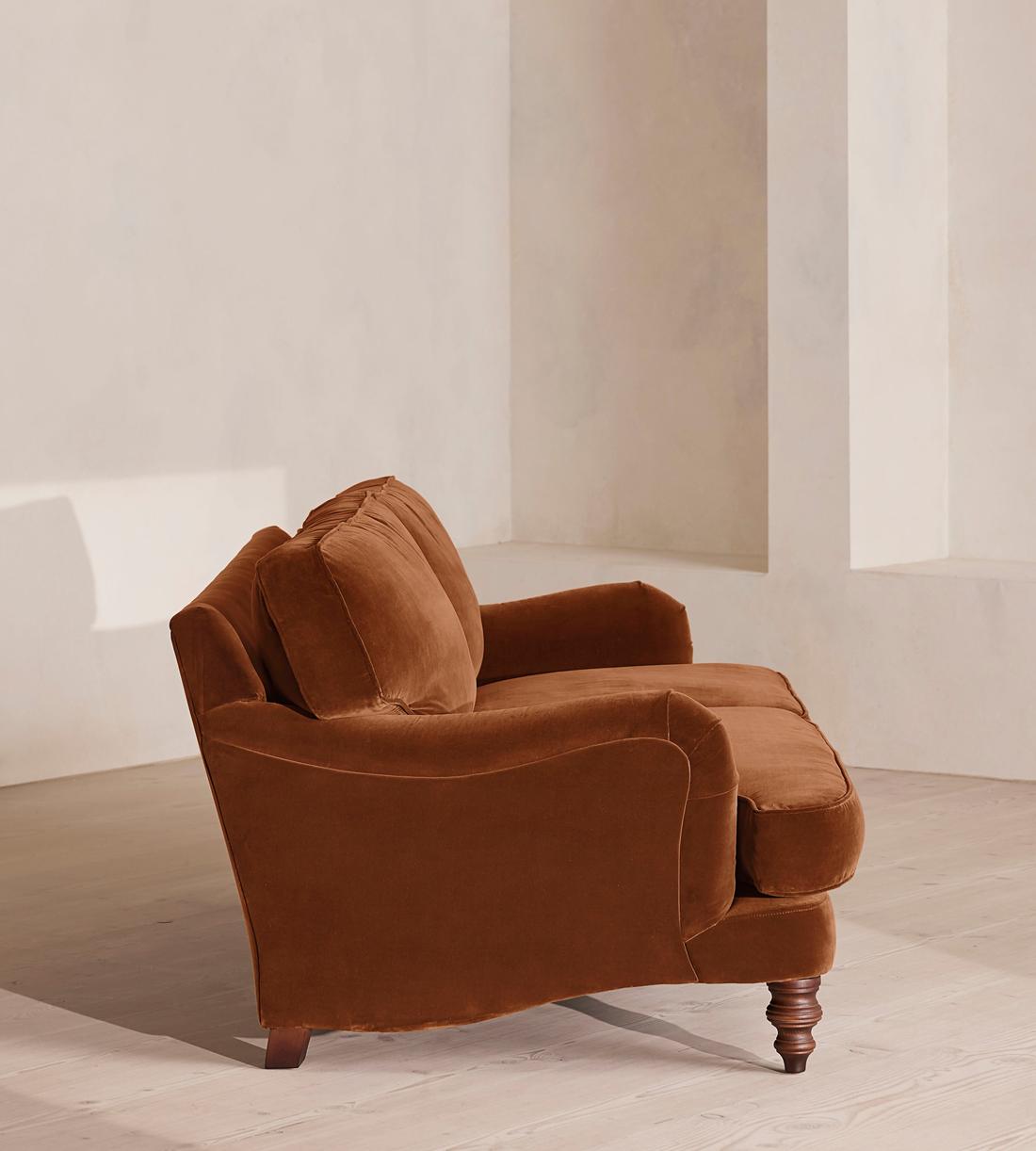 Arundel Three Seater Sofa - Velvet - Cinnamon - Images - Image 3