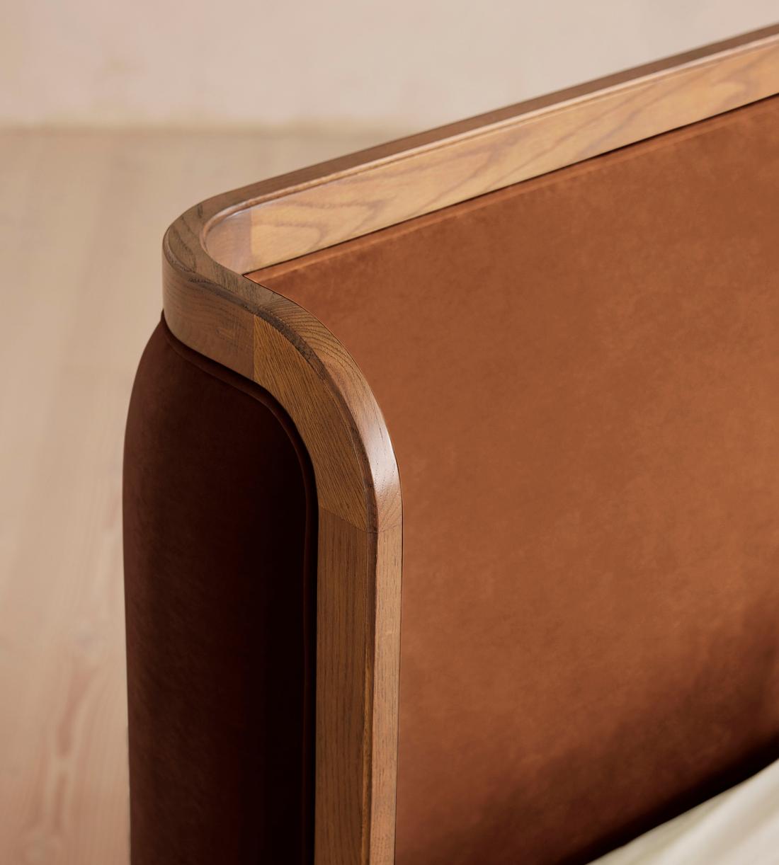 Belsa Bed - Light Wood - King - Velvet - Cinnamon - UK - Images - Image 4