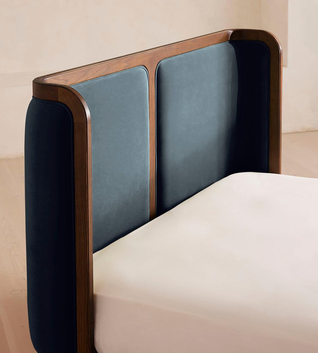 Belsa Bed - King - Velvet - Grey Blue - Images - Image 4
