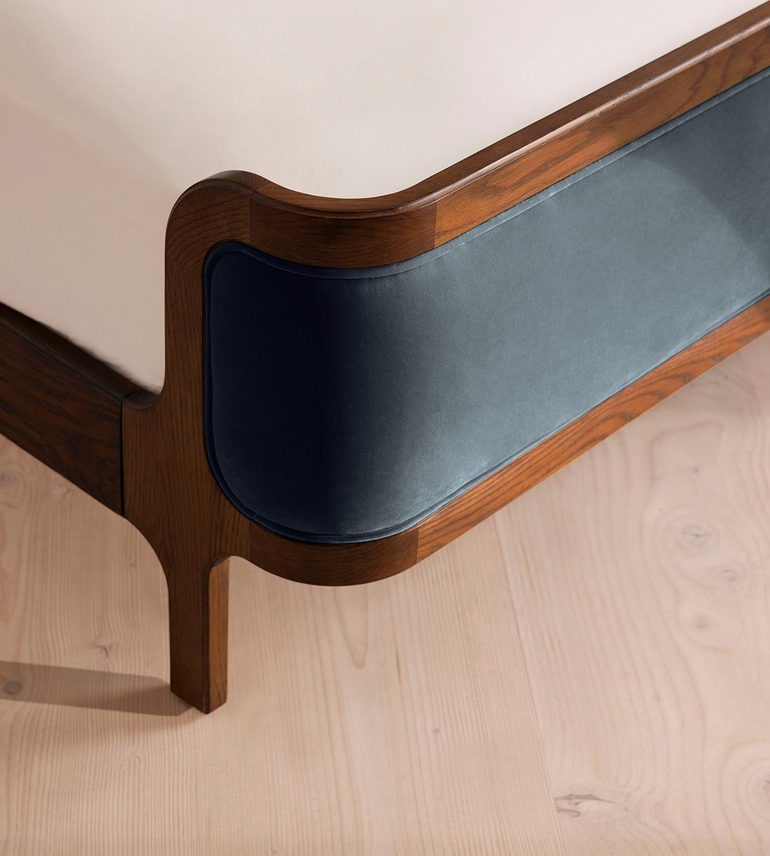 Belsa Bed - King - Velvet - Grey Blue - Images - Image 5