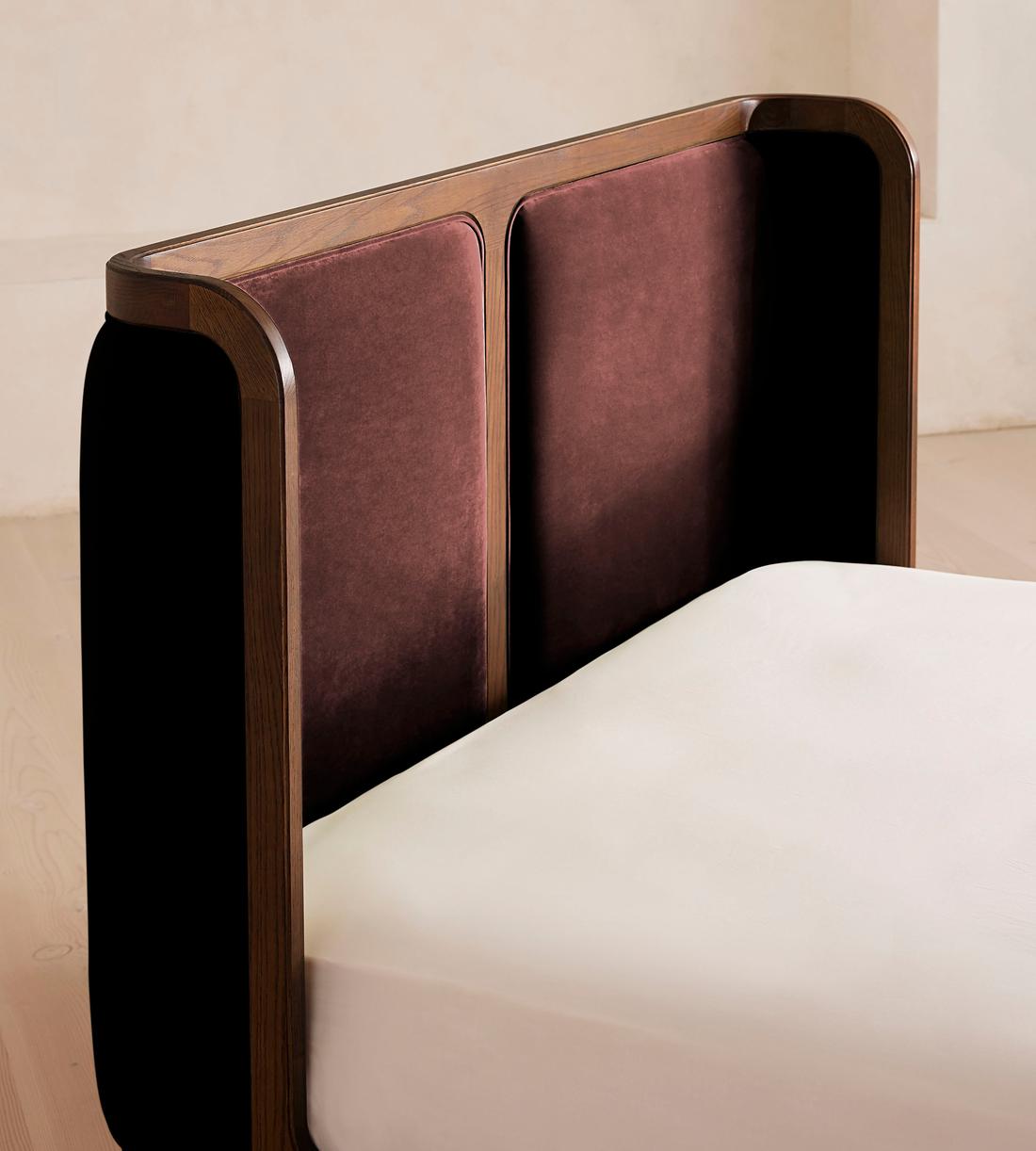 Belsa Bed - King - Velvet - Aubergine - US - Images - Image 5