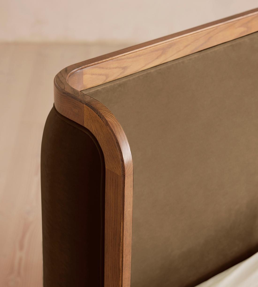 Belsa Bed - Light Wood - King - Velvet - Truffle - UK - Images - Image 3