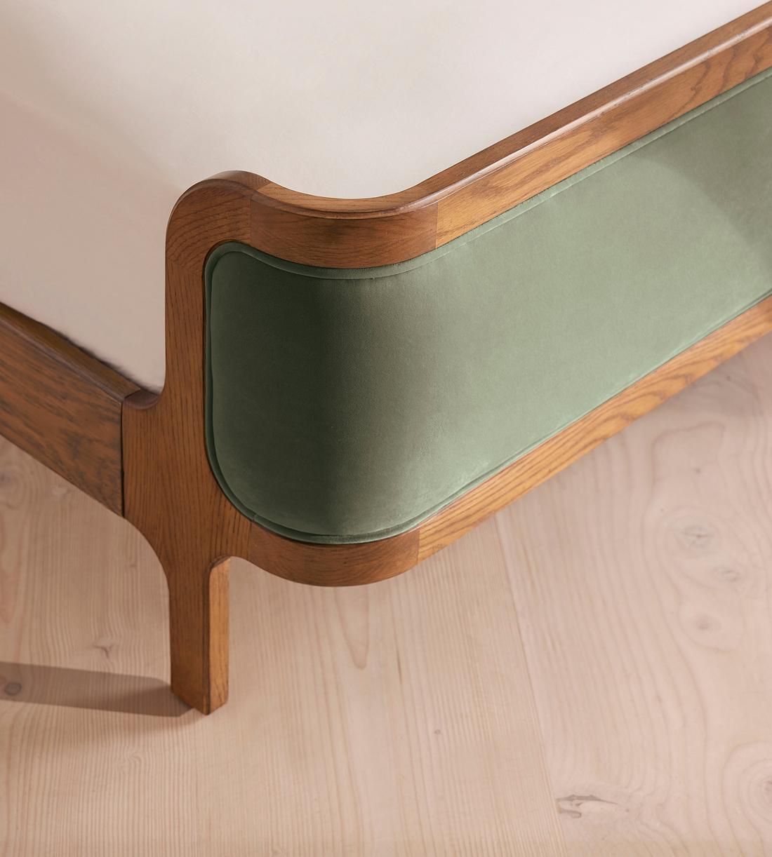 Belsa Bed - Light Wood - King - Velvet - Seafoam - UK - Images - Image 5