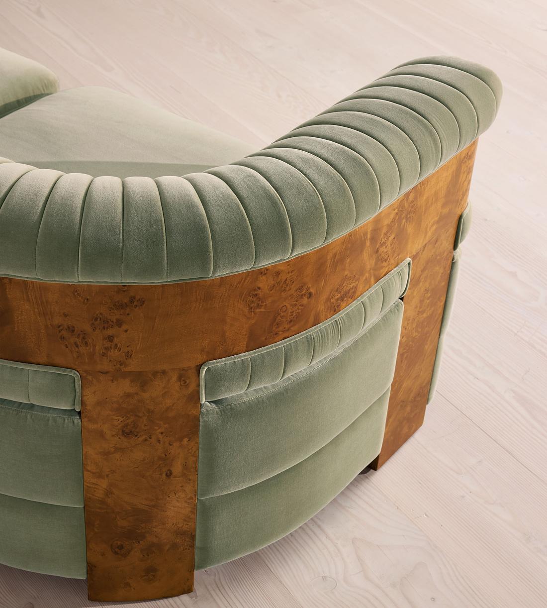 Caleb Modular Sofa - L-Shape Sofa - Velvet - Seafoam - Dark Burl - UK - Images - Image 4