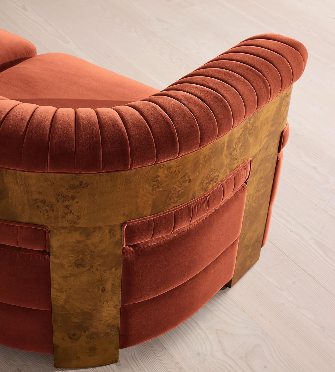 Caleb Modular Corner Sofa - Velvet - Rust - Dark Burl - UK - Images - Image 5
