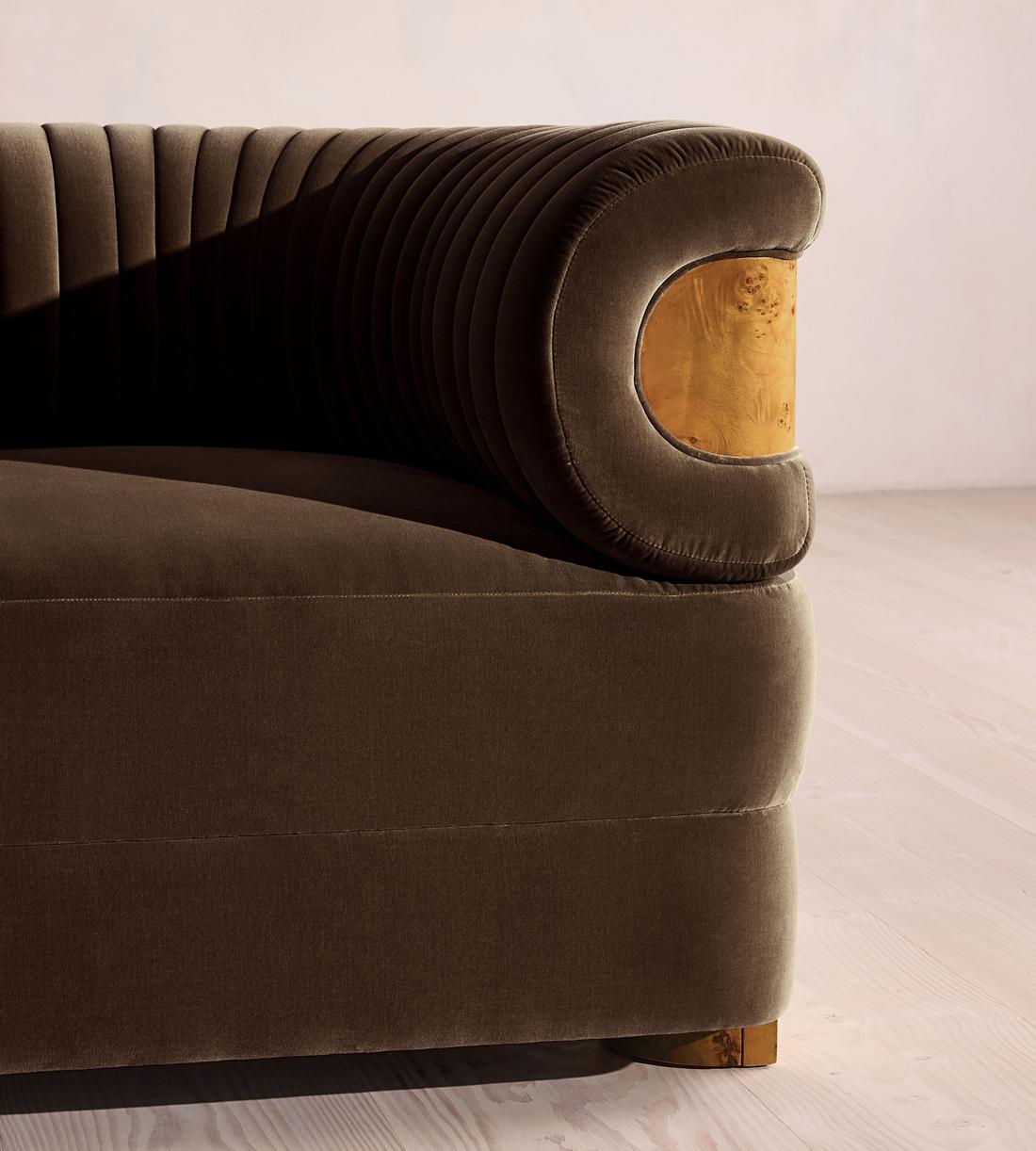 Caleb Armchair - Dark Burl - Velvet - Chocolate - UK - Images - Image 5