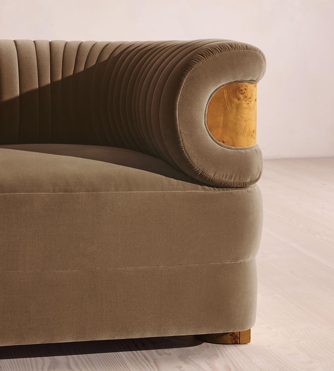 Caleb Armchair - Dark Burl - Velvet - Truffle - UK - Images - Image 6