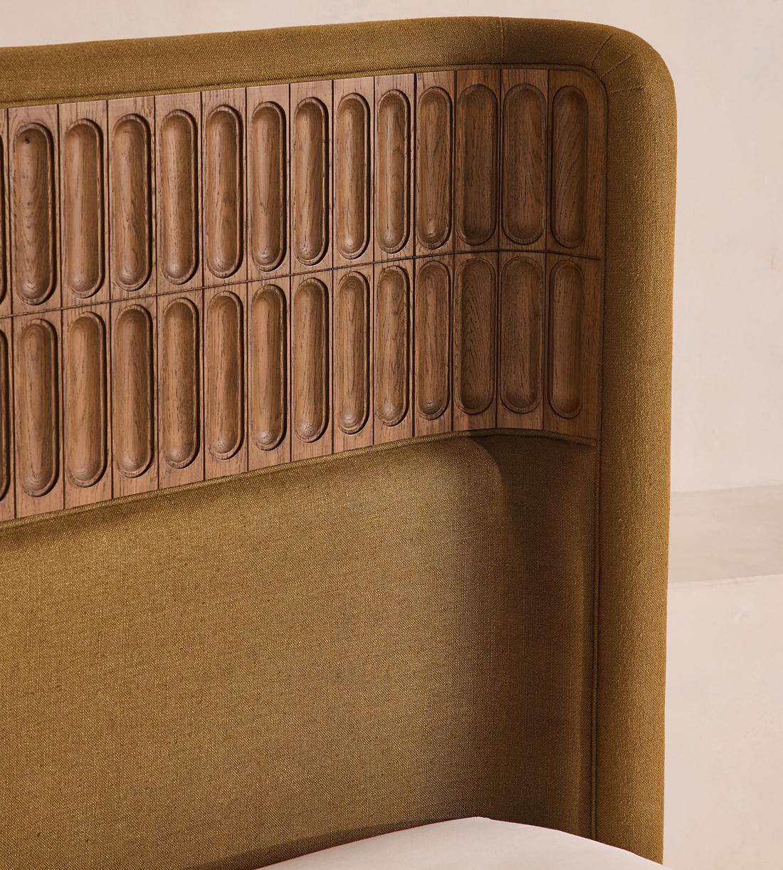 Devon Bed - Queen - Linen - Ochre - US - Images - Image 3