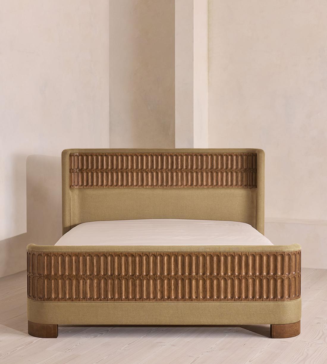 Devon Bed - Queen - Linen - Wheat - US - Listing - Image 2
