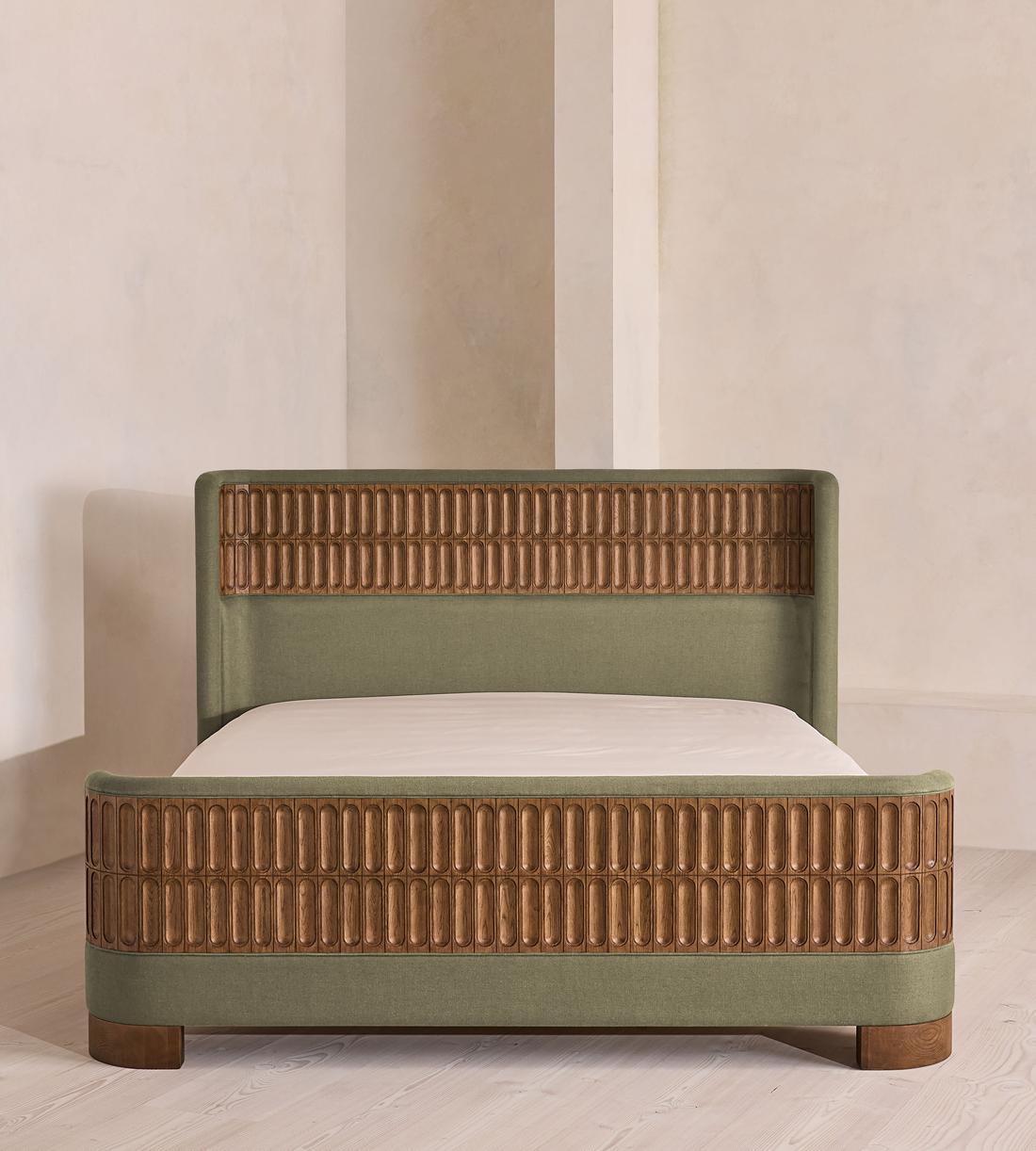 Devon Bed - Queen - Linen - Sage - US - Listing - Image 2