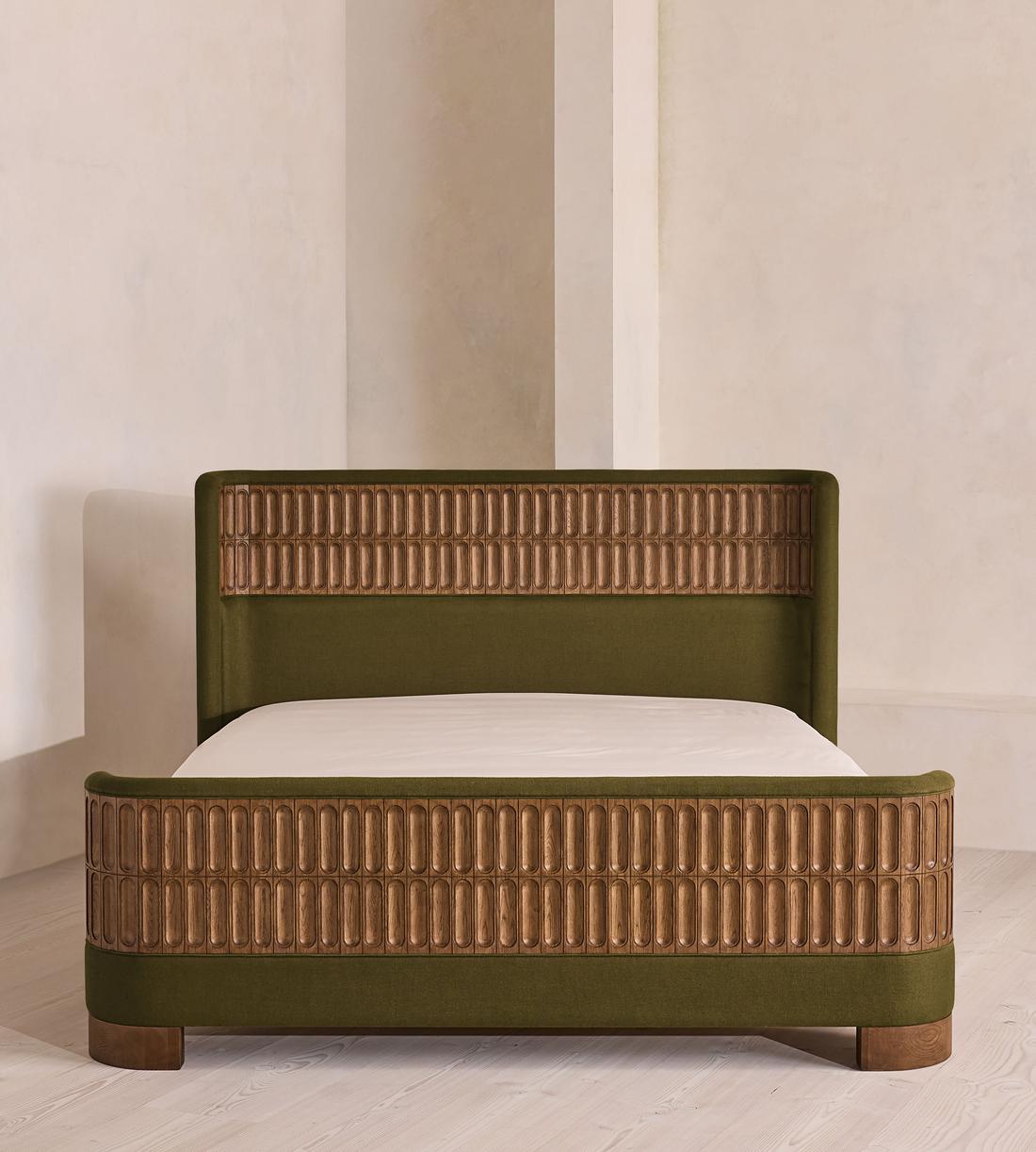 Devon Bed - Queen - Linen - Olive - US - Listing - Image 5