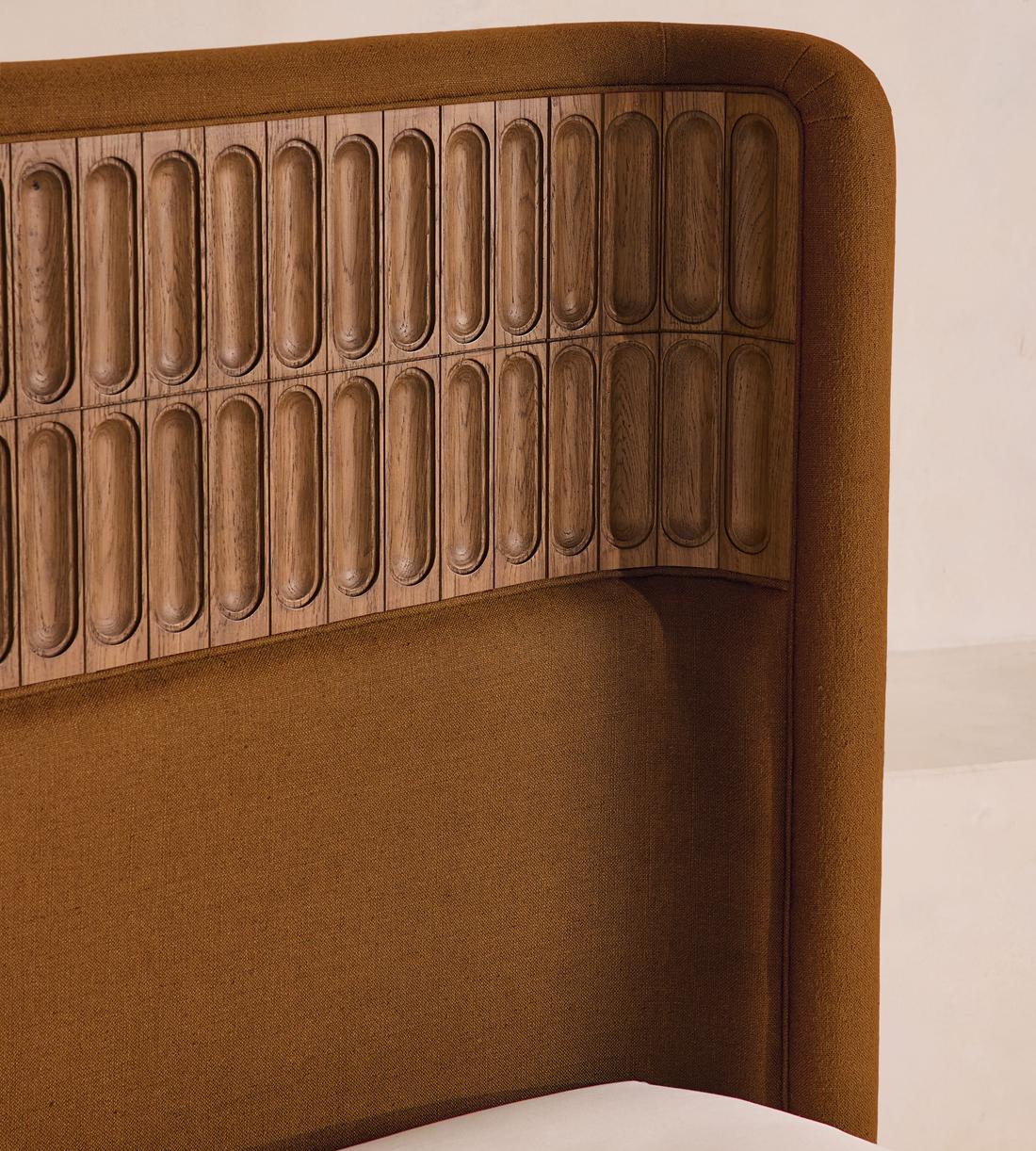 Devon Bed - Queen - Linen - Terracotta - US - Images - Image 3