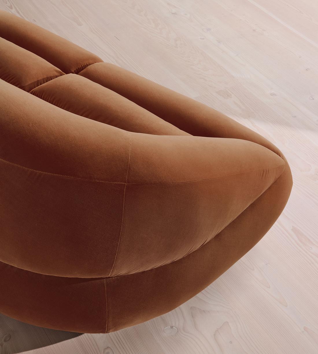 Edison Sectional Sofa - L-Shape Sofa - Velvet - Cinnamon US - Images - Image 5