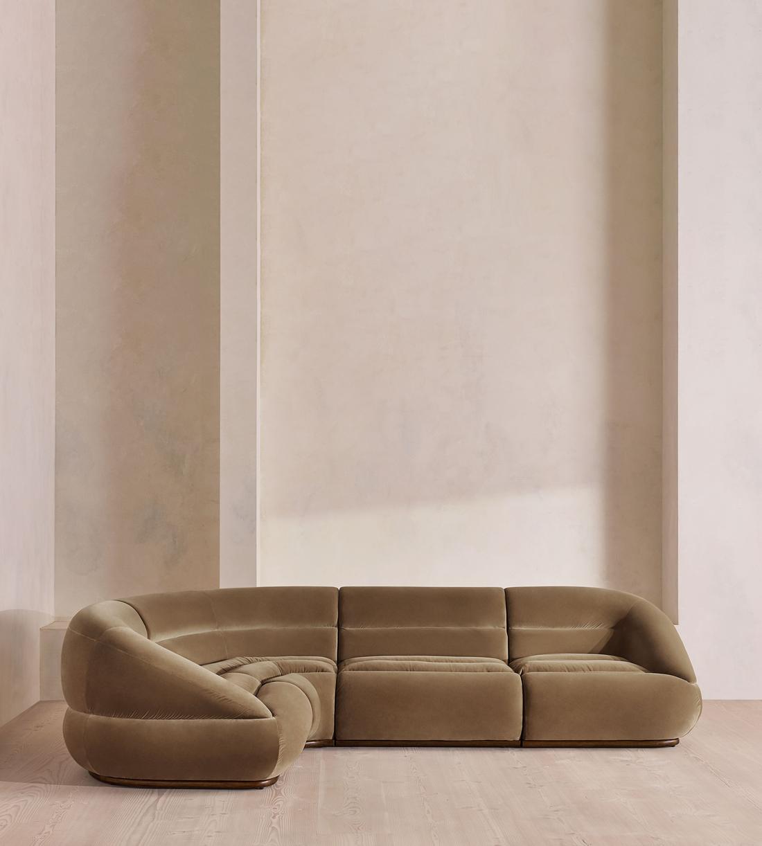 Edison Sectional Sofa - L-Shape Sofa - Velvet - Truffle US - Listing - Image 2