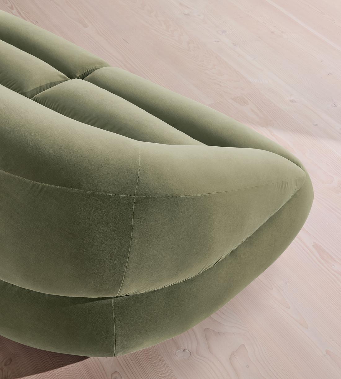 Edison Sectional Sofa - L-Shape Sofa - Velvet - Seafoam US - Images - Image 5