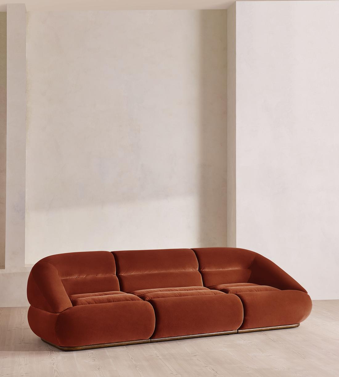 Edison Modular Sofa - Four Seater - Velvet - Rust UK - Listing - Image 2