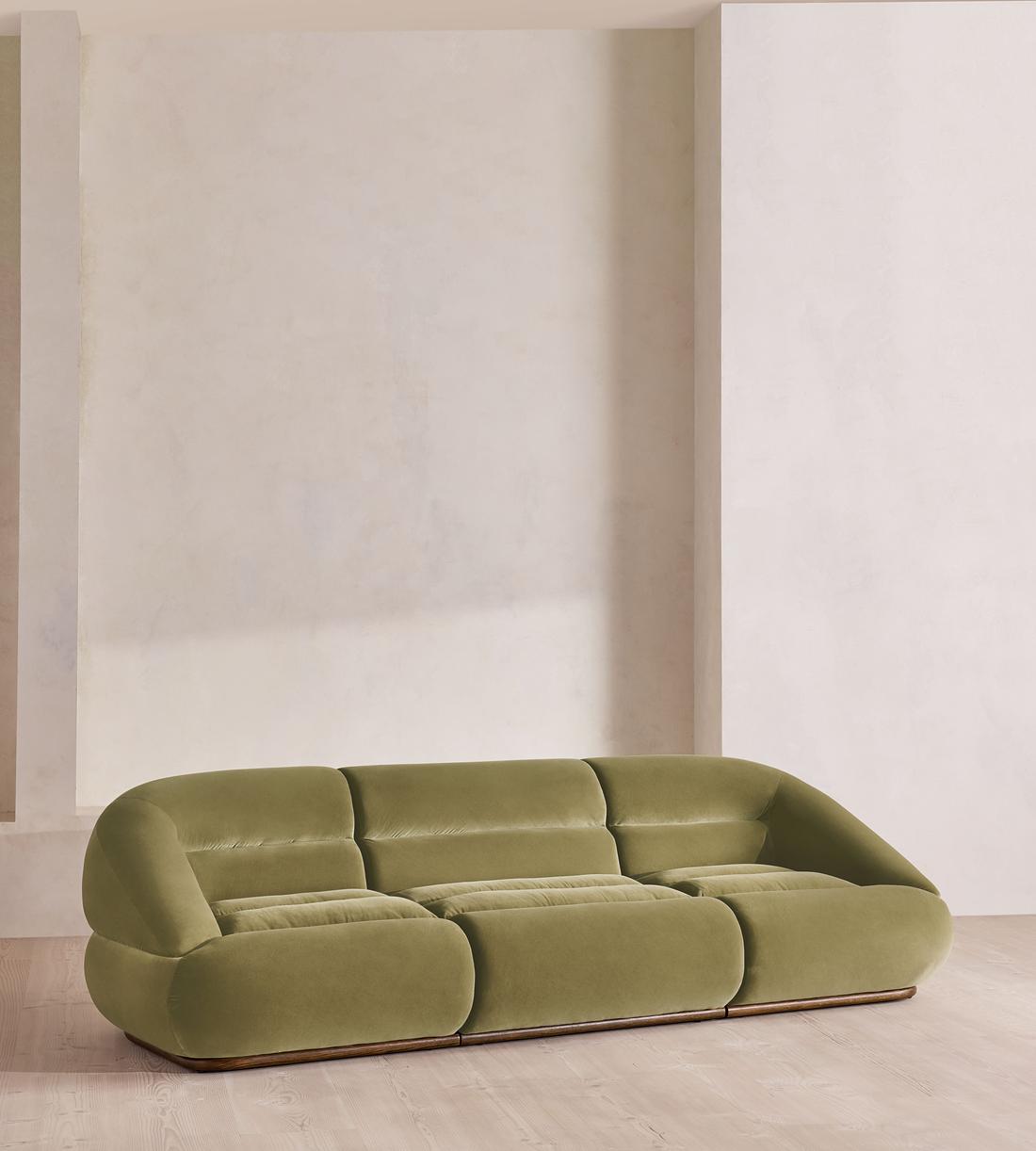 Edison Sectional Sofa - Four Seater - Velvet - Lichen US - Listing - Image 2