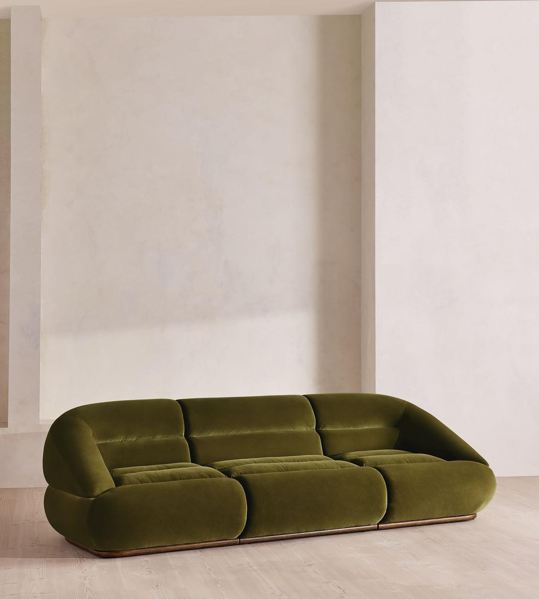 Edison Modular Sofa - Four Seater - Velvet - Olive UK - Listing - Image 2
