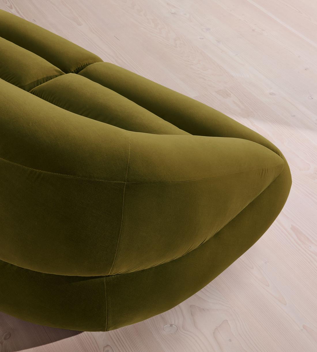 Edison Sectional Sofa - Four Seater - Velvet - Olive US - Images - Image 6
