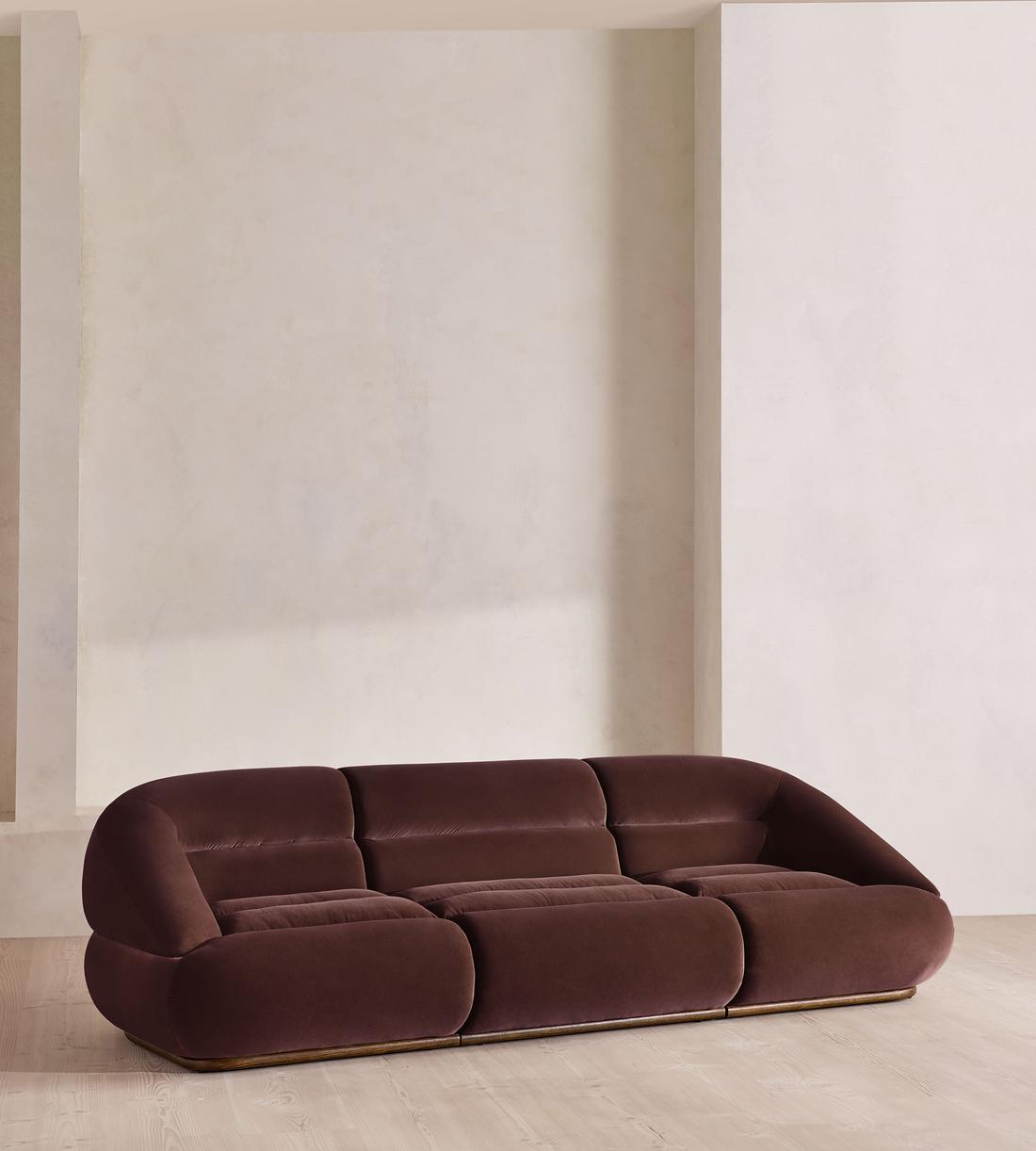 Edison Modular Sofa - Four Seater - Velvet - Aubergine UK - Listing - Image 2