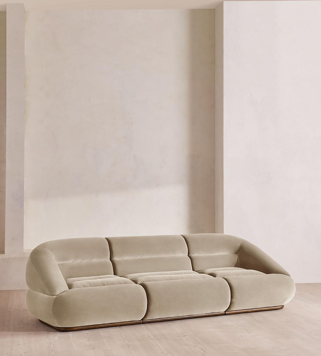 Edison Sectional Sofa - Four Seater - Velvet - Oyster US - Listing - Image 2