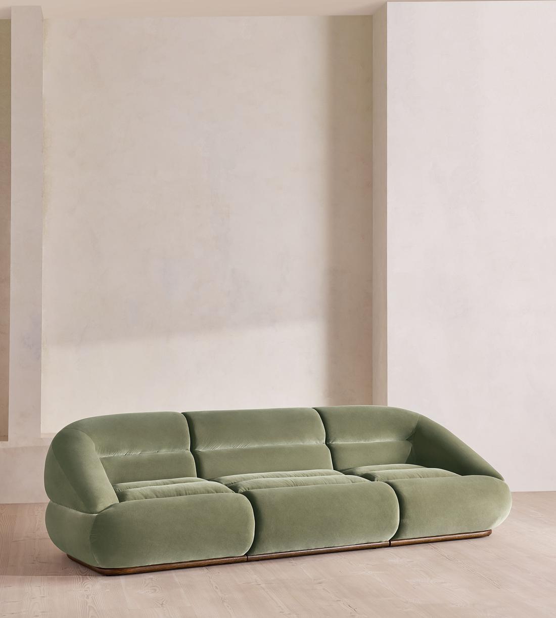 Edison Sectional Sofa - Four Seater - Velvet - Seafoam US - Listing - Image 2