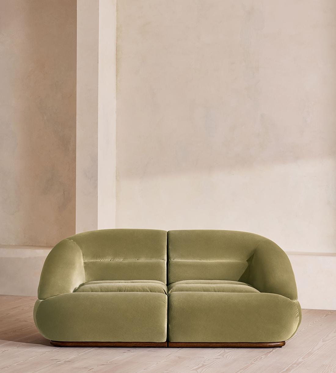 Edison Modular Sofa - Three Seater - Velvet - Lichen UK - Listing - Image 1
