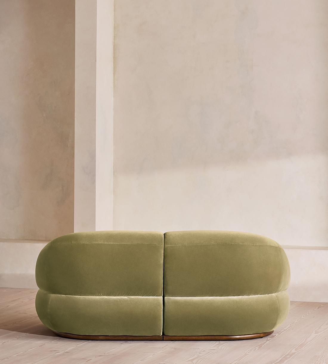 Edison Sectional Sofa - Three Seater - Velvet - Lichen US - Images - Image 4