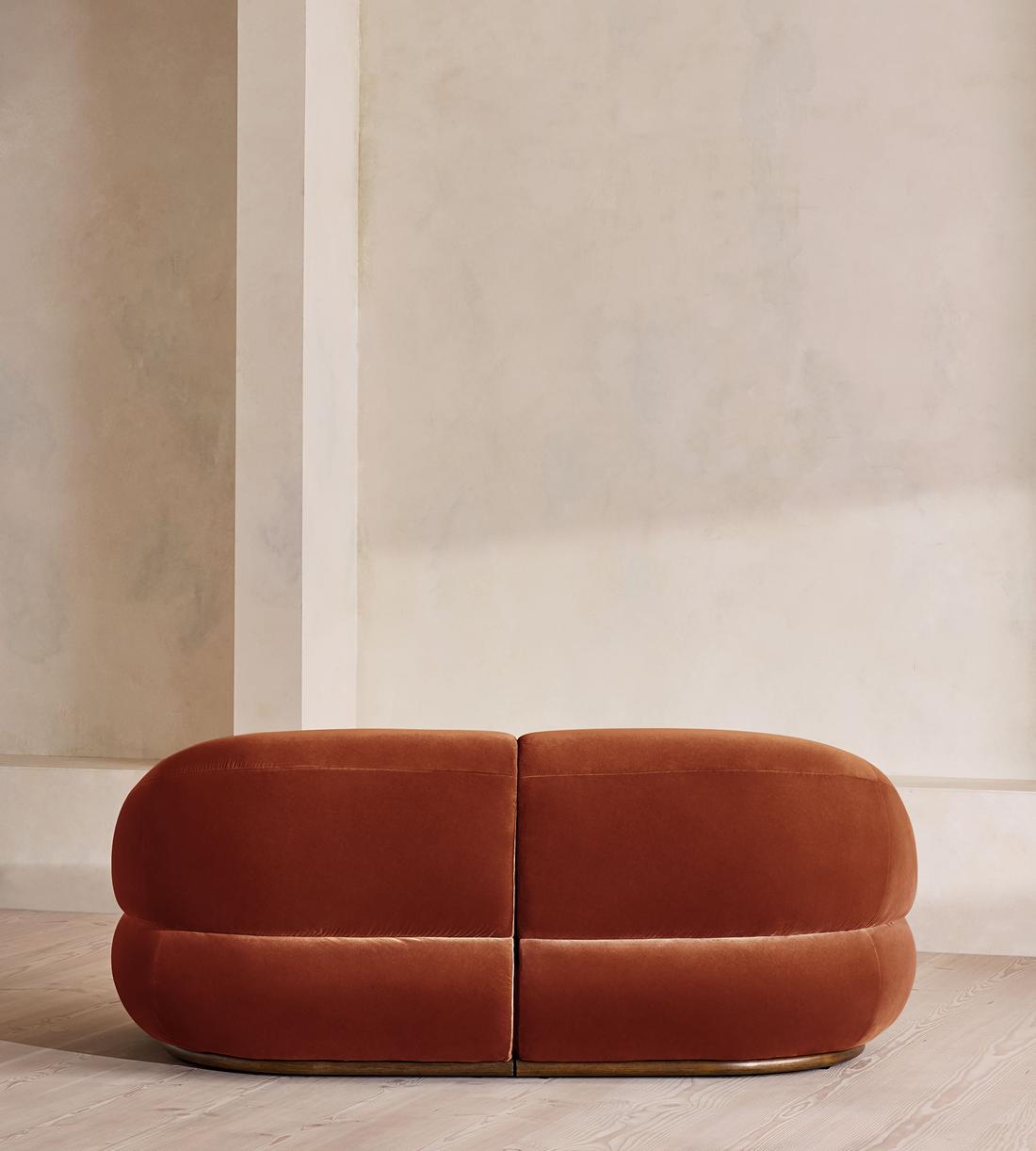 Edison Modular Sofa - Three Seater - Velvet - Rust UK - Images - Image 4