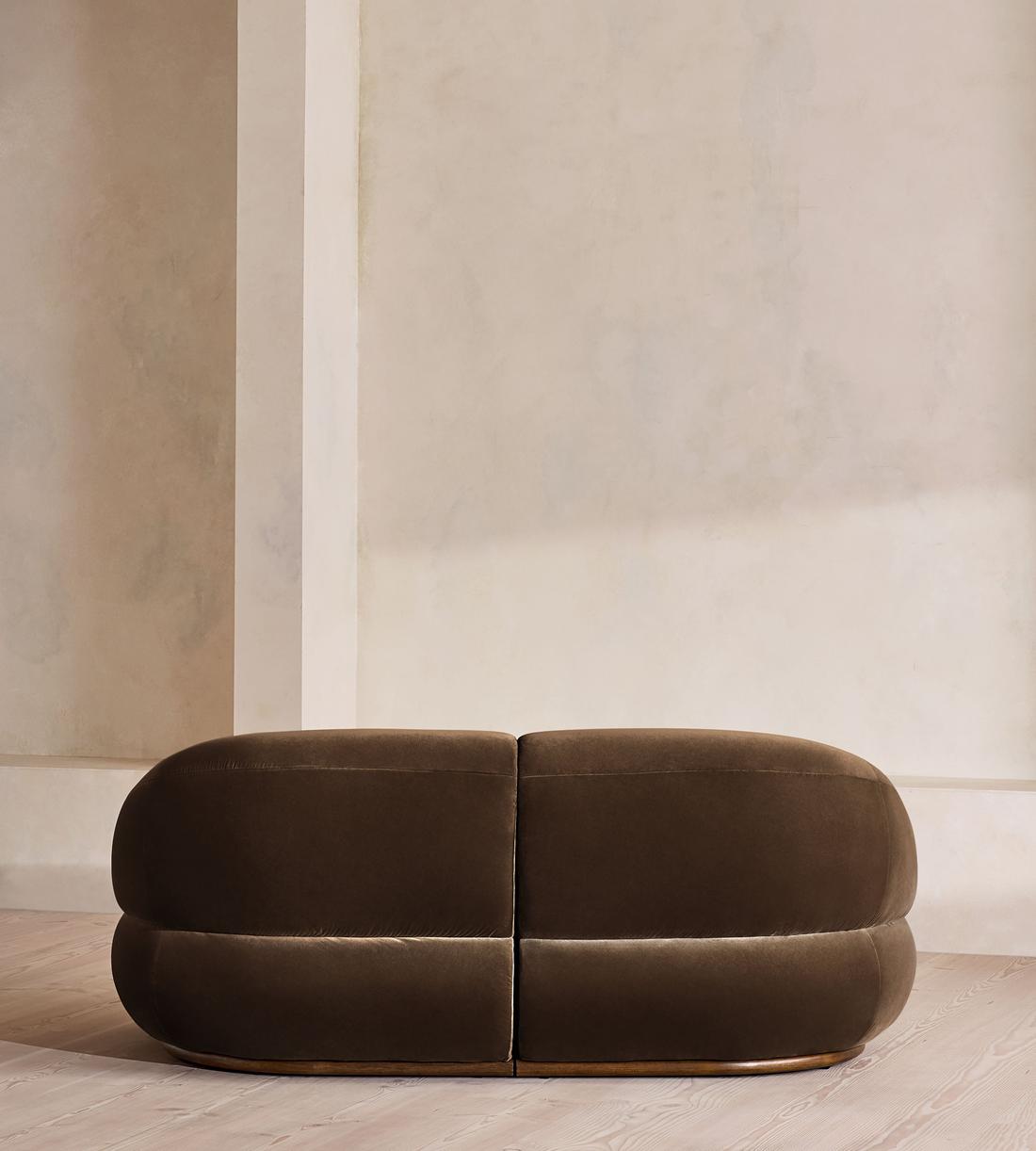 Edison Sectional Sofa - Three Seater - Velvet - Chocolate US - Images - Image 4