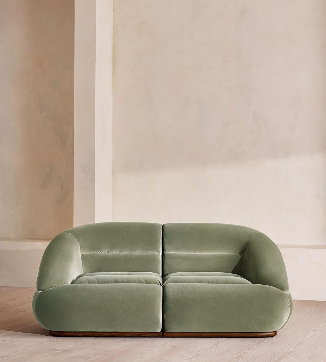 Edison Modular Sofa - Three Seater - Velvet - Seafoam UK - Listing - Image 1
