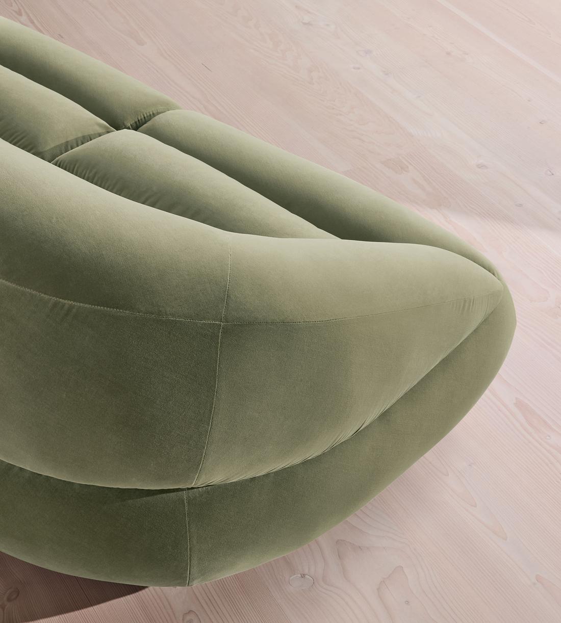 Edison Sectional Sofa - Three Seater - Velvet - Seafoam US - Images - Image 6