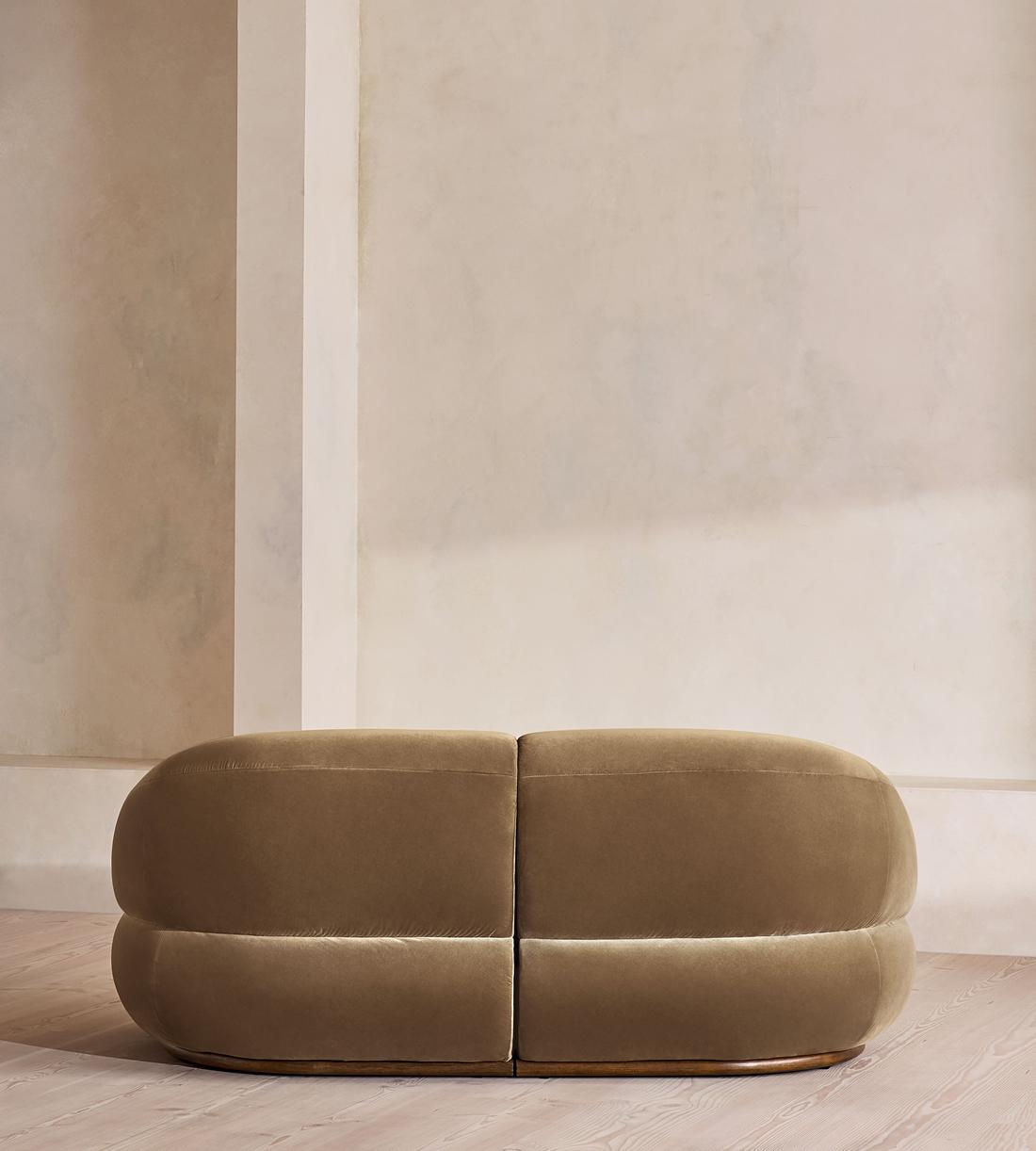 Edison Sectional Sofa - Three Seater - Velvet - Truffle US - Images - Image 4