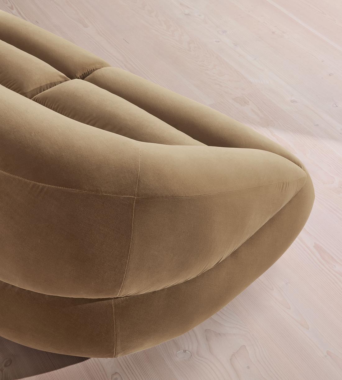 Edison Sectional Sofa - Three Seater - Velvet - Truffle US - Images - Image 6