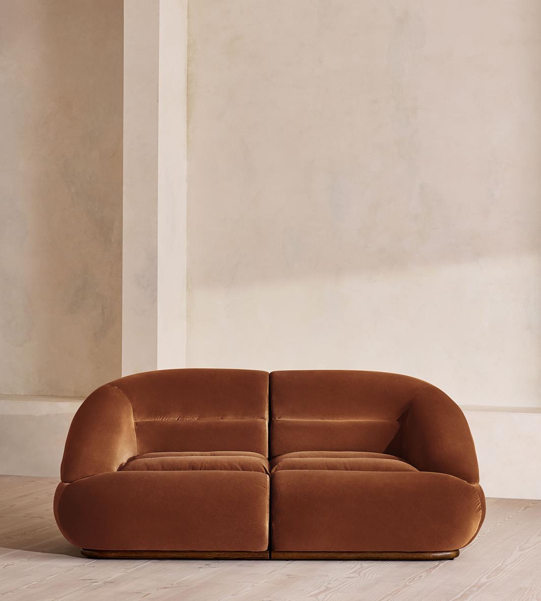 Edison Modular Sofa - Three Seater - Velvet - Cinnamon UK - Listing - Image 1