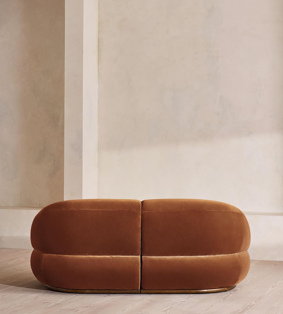 Edison Sectional Sofa - Three Seater - Velvet - Cinnamon US - Images - Image 4
