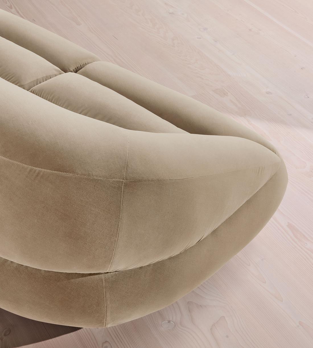 Edison Sectional Sofa - Three Seater - Velvet - Oyster US - Images - Image 5