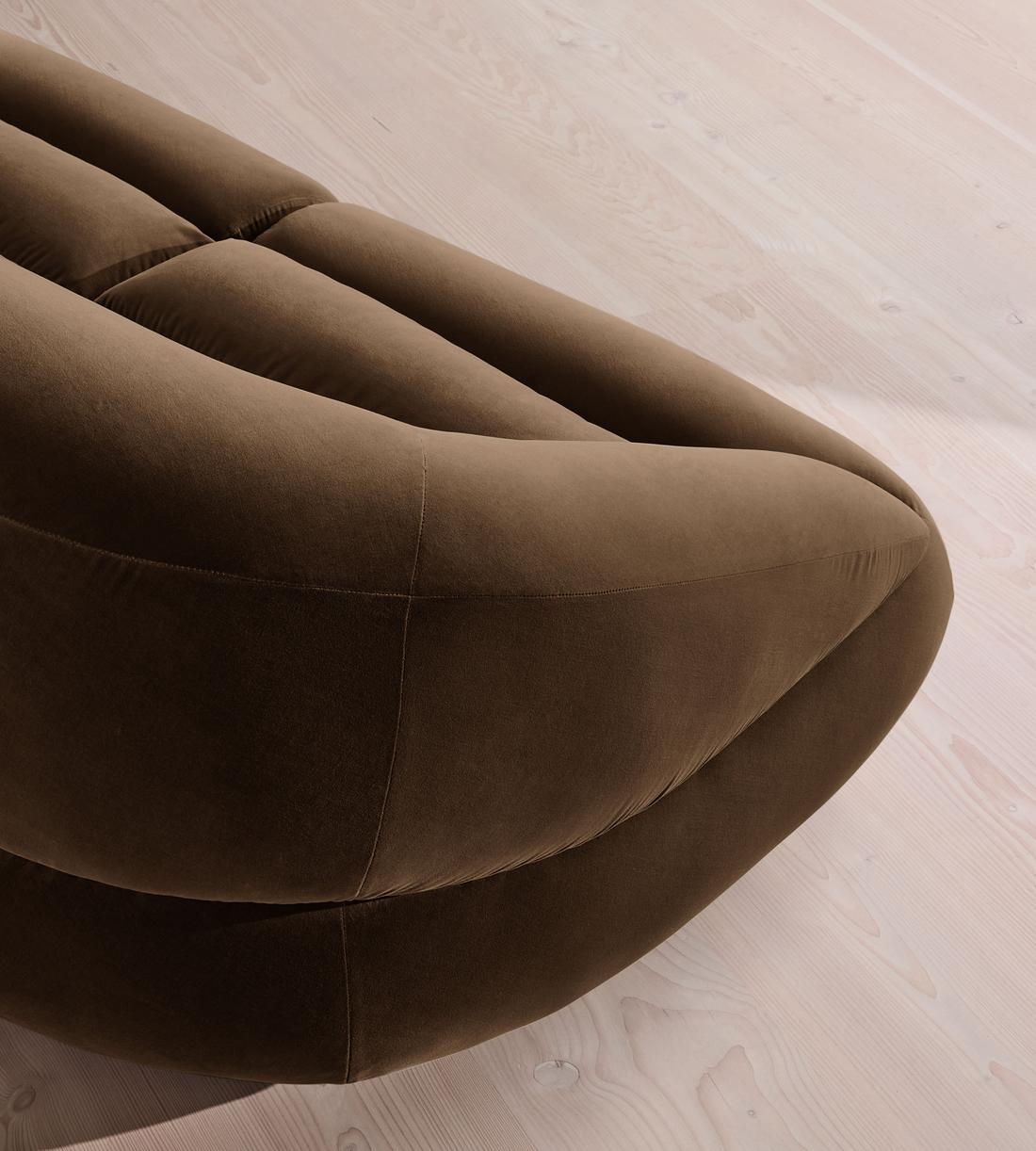 Edison Sectional Sofa - Corner Module - Velvet - Chocolate - US - Image 5