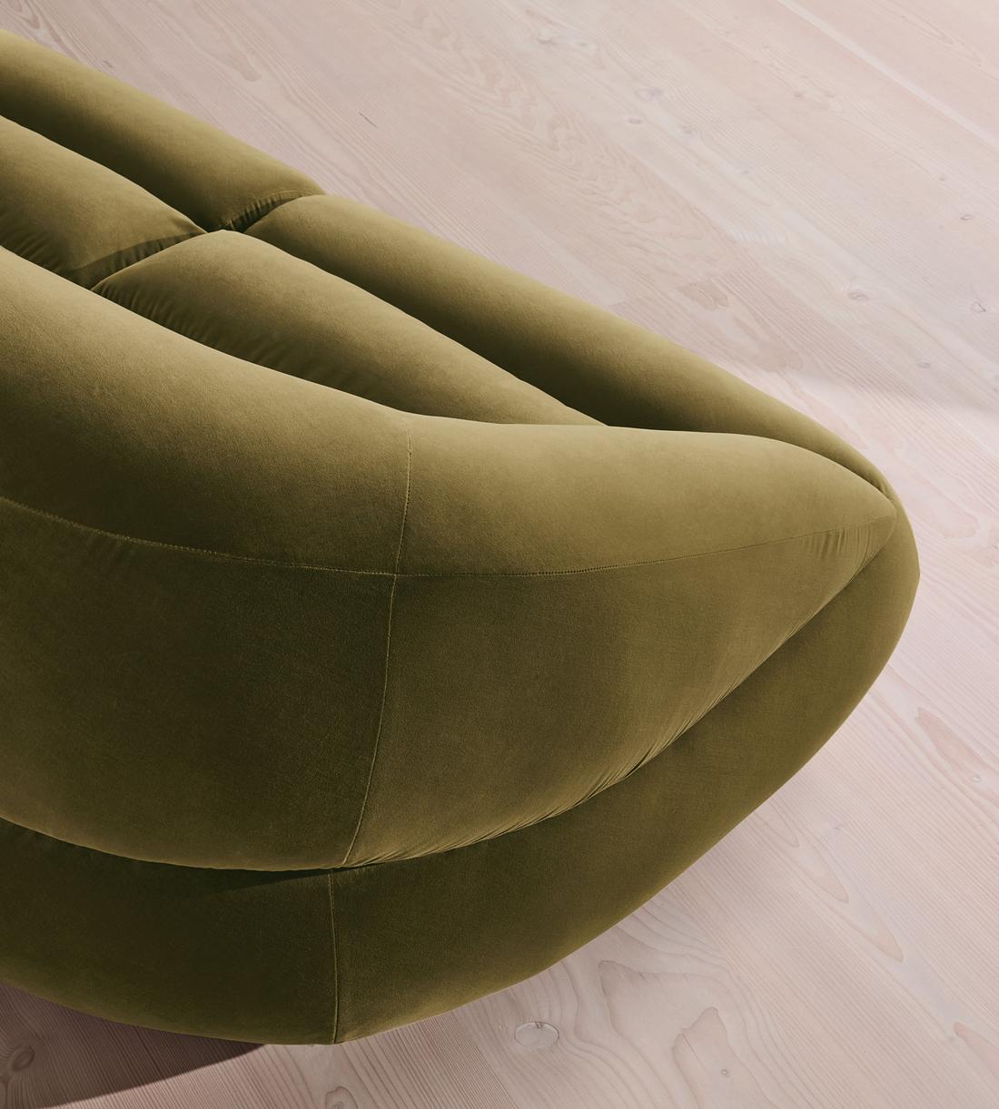 Edison Sectional Sofa - Corner Module - Velvet - Olive - US - Image 5