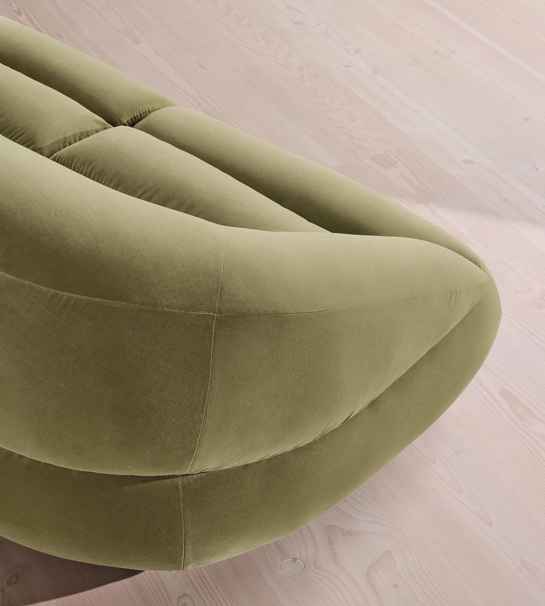 Edison Modular Sofa - Corner Module - Velvet - Lichen - UK - Image 5