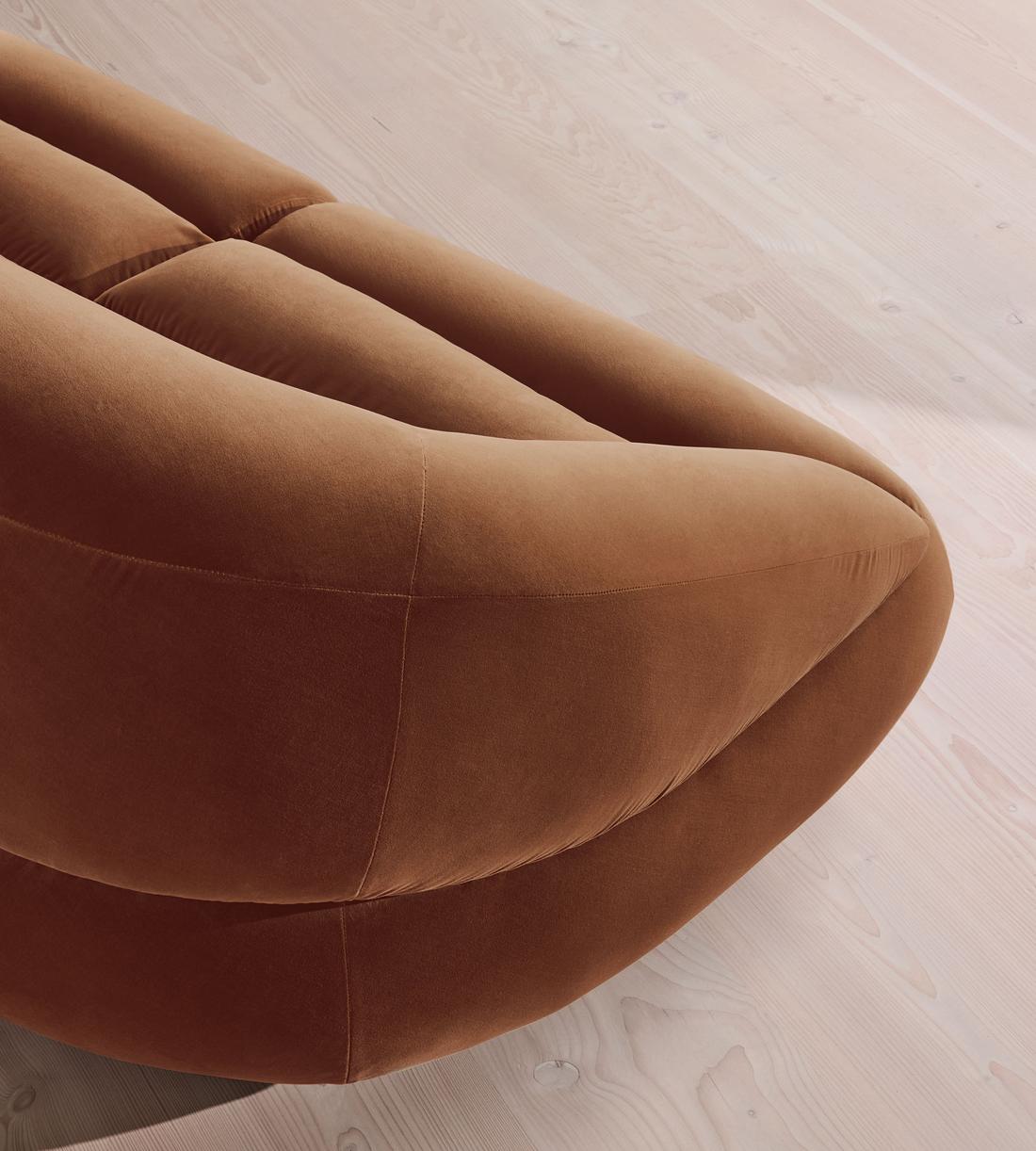 Edison Sectional Sofa - Corner Module - Velvet - Cinnamon - US - Image 5